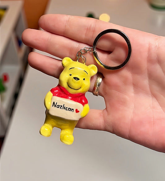 İsimli Winnie Anahtarlık (Kişiselleştirilebilir)